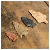 Four Small Arrowheads