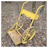 Custom Yellow Dolly w/ Toolbox & Spoke Wheels