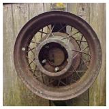 Antique 5 Lug Wire Wheel
