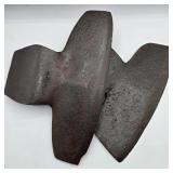 Pair of Decorative Antique Broadaxe Heads