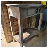 Antique Pine One-Drawer Table