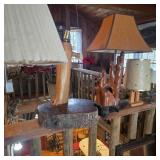 Cypress Knee & Rustic Lamp Lot
