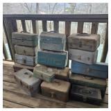 Lot of 14 Vintage Tackleboxes