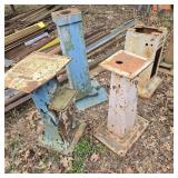 Lot of 5 Heavy Iron Pedestals