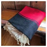 5' x 6' Wool Red & Black Blanket