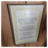 Framed 'Don't Quit' Poem