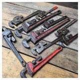 Lot #5 of 10 Pipe Wrenches