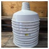 11 White Porcelain Enamel Barn Lamps