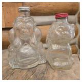 Vintage Monkey Bottle & Grapette Cat Bank