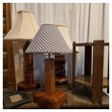 Rustic Lamp Trio & Decor