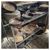 Chrome Rack & Large Lot of Cast Iron / Projects