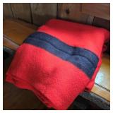 Hudson's Bay 4 Point Red Wool Blanket