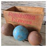 Remington Express Crate & Three Metal Balls