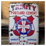 Porcelain Enamel Trinity Portland Cement Sign