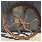 Large 35' Iron Pulley / Wheel