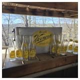 Vintage Vernors Ginger Ale Cooler Tub w/ Bottles