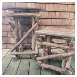 Rustic Wood Side Tables