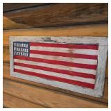 Rustic Painted Wood / Folk Art Flag