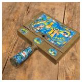 Vintage Chinese Cloissone & Brass Silent Butler