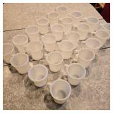 Set of 24 Federal Milk Glass Coffee Mugs
