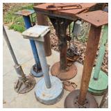 Lot of Heavy-Duty Metal Pedestal Bases