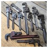 Lot #1 of 10 Pipe Wrenches in Yellow Bin