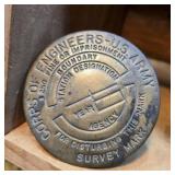 U.S. Army Engineer Corps. Brass Survey Marker