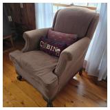 Re-Upholstered Antique Armchair