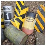 Mobil & Penzoil Can & Sign Lot