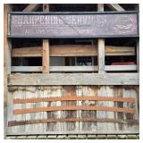 Sharpening Services Wood Sign w/ Saw Blades