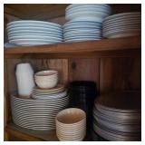 Shelves of Assorted Plates & Bowls