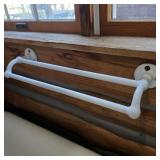 Antique White Enamel Double Towel Bar