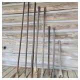 Lot of Steel Digging / Pry Bars