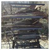 6' Heavy-Duty Rolling Rack Full of Yard Tools