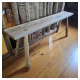 Slab Bench w/ Louisville Slugger Baseball Bat Leg