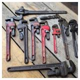 Lot #4 of 10 Pipe Wrenches