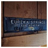 Small 1932 'Eureka Springs for Health' Metal Sign