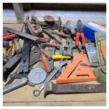 Blue Tub of Assorted Tools w/ Channel Locks