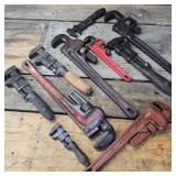 Lot #3 of 10 Pipe Wrenches