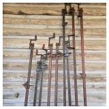 Lot of Antique Metal Bar Clamps w/ Hargrave