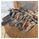 Box of Stanley / Bailey Wood Planes