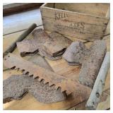 Decorative Broadaxe Heads & Saw in Kelly Box