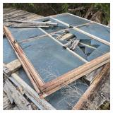 Lot of Vintage Blue Textured Glass