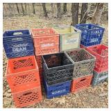 Lot of 20 Plastic Dairy Crates