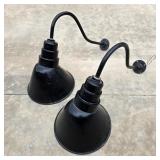 Black Gooseneck Lamp Pair