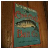 Small 'The Creek Chub Bait Co.' Metal Sign