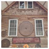 Sharpening Services Sign w/ Large Sawblades