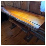Live Edge Rustic Slab Top Table