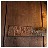 Small 1934 'Eureka Springs in the Ozarks' Sign