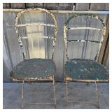 Antique Metal Folding Chairs